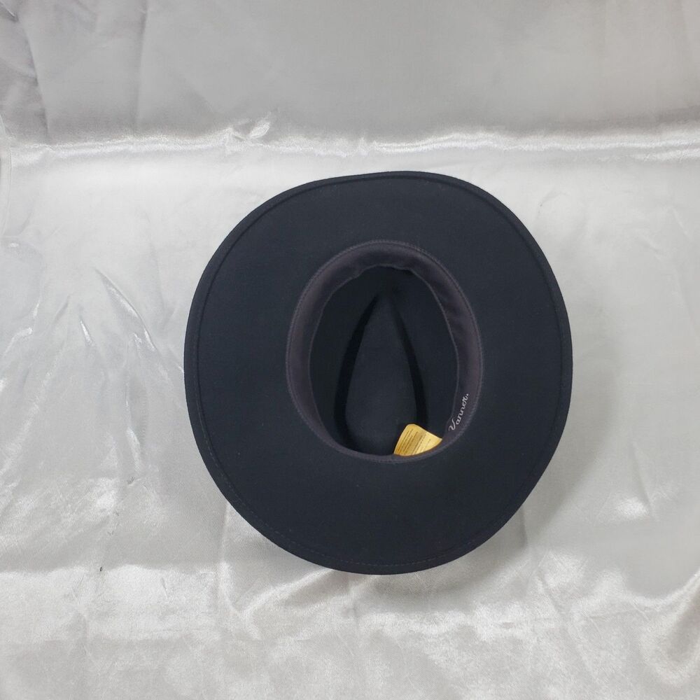 Vanner The Shire Black Beauty Wool Wide Brim Fedora Hat Large USA Made - Picture 4 of 6